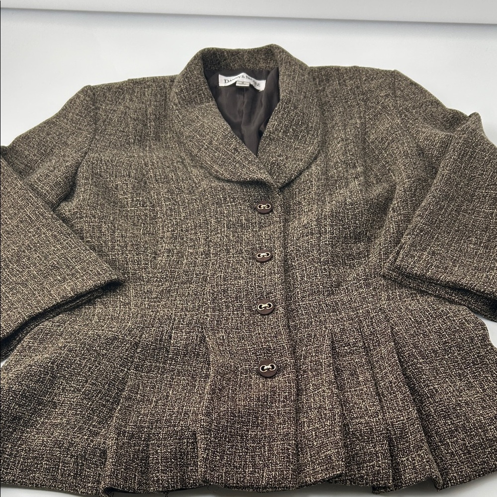Jones New York Brown Tweed Blazer - Picture 12 of 16